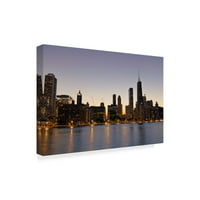 Marcă comercială Fine Art 'Chicago Twilight' Canvas Art de NJR Photos