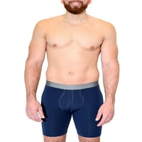 Athletic Works bărbați nailon lung picior Boxer boxeri, 3-pack
