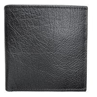 George Men ' s autentic american Bison din piele Bifold Portofel Cu Wing Ranger Negru, Bărbați cu vârste până la 99 de ani, textură naturală din piele medie