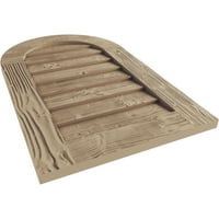 Ekena Millwork 20 W 30 H Timberthane Sablat Rotund Top Fau Lemn Non-Funcțional Gable Vent, Amorsate Tan