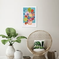 Wynwood Studio imprimă fluturi florali colorați Animale Insecte artă de perete pânză imprimare albastru 13x19