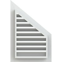 Ekena Millwork 12 W 26 h jumătate de vârf stânga sus Pitch: funcțional, PVC Gable Vent w 1 4 plat Trim Cadru