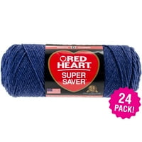 Fire Red Heart Super Saver 24 Buc-Denim