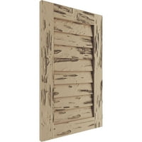 Ekena Millwork 16 W 24 H Timberthane Chiparos Pecky Vertical Fau Lemn Non-Funcțional Gable Vent, Amorsate Tan