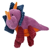 Joaca Câine Jucării Squeaky Jurassic Flatties Triceratops, Violet, Mare