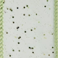 Offray panglică, citrice verde cu fir margine pur Poliester panglică, picioare