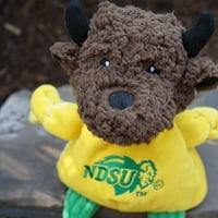 HuggleHounds Mascot Knottie Jucărie De Câine De Pluș - Universitatea De Stat Din Dakota De Nord Thundar, Mic