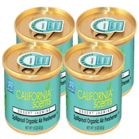 California Scents Spillproof Organic Canister odorizante de aer, Desert Jasmine-4PK