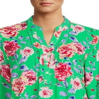 Pioneer femeie Maneca bluza florale cu maneci ciufulit, femei