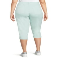 Pantaloni Capri pentru femei Alivia Ford Plus Size Frayed tiv