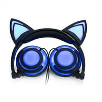 Techcomm K8-negru K Pointy Cat ureche LED Căști cu urechi stralucitoare & Earpads, Negru
