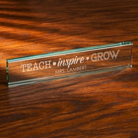Personalizat Teach Inspire Grow Jade Glass Plăcuță Cu Numele