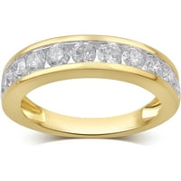 Carat TW rotund diamant 10k Aur Galben diamant trupa de nunta