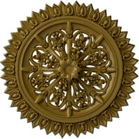 Ekena Millwork 3 4 OD 3 8 ID 1 4 p medalion de tavan Lariah, aur pictat manual