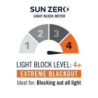 Sun Zero Cyrus Thermal Blackout back Tab cortina panou, 40 x96