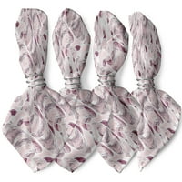 Pur și simplu Daisy 18 18 Purple Fishwich Servetele, Set de 4