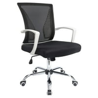 Scaun de birou cu plasă din spate mijlocie Vineego scaun de birou Ergonomic reglabil pe înălțime, cu suport lombar și cotieră,