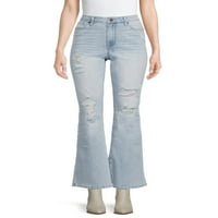 Madden NYC Juniors' Super High Rise Flare Jeans