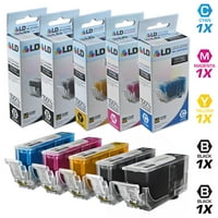Cartușe Canon PGI CLI 5pk compatibile: PGI225B Blk, Cli226b Dye Blk, CLI226C Cyan, CLI Magenta și Cli226y Galben