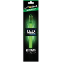 Life + Gear, DCYLG1160094GRE, LED-uri reutilizabile Glow Stick, fiecare, Verde