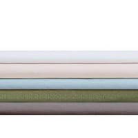 Tun, Tun Solid Percale Blush Set De Plapumă Twin, Roz, Imprimare Solidă