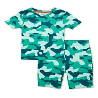 Major Cuddles fete maneca scurta Top cu pantaloni scurți pijama somn Set, 2 piese, dimensiuni 4-Plus