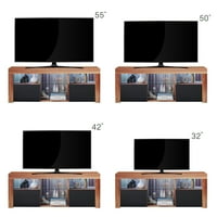 Suport TV Aukfa pentru televizoare de până la 65 - centru de divertisment media Console cu LED - uri Color-maro