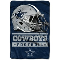 Dallas Cowboys 60 80 Sideline supradimensionate Micro Raschel arunca pătură, OSFA, fiecare