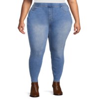 Terra & Sky femei Plus Dimensiune Jeggings Jeans