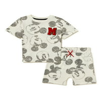 Tricou și pantaloni scurți Disney Mickey Mouse Toddler Boys, Set Din 2 piese, dimensiuni luni-5T