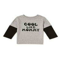 Garanimals Baby Boys Cool ca Mami atârnă jos tricou cu mânecă lungă, dimensiuni 0 3M-24M