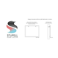 Stupell Industries frunze de palmier care se încadrează plante roz tropicale pictură tropicală artă încadrată neagră imprimare