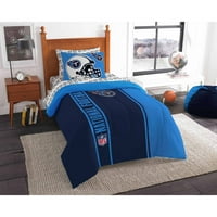 Tennessee Titans pat moale și confortabil într-o pungă set complet de lenjerie de pat