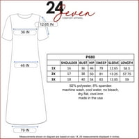 24seven Comfort îmbrăcăminte Plus Dimensiune Cot Lungime maneca Maxi rochie