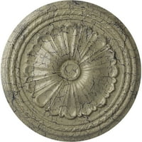 Ekena Millwork 1 2 od 7 8 p medalion de tavan Alexa, Pictat manual Crackle de piatră de castel