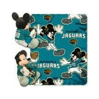 Jacksonville fotbal Jaguars Mickey Mouse arunca și Hugger perna Set