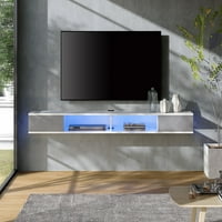 Suport TV plutitor pentru televizoare până la , consolă Media montată pe perete raft TV componente centru de divertisment sub