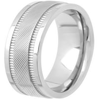 Bărbați inel de logodnă cu spirală cu nervuri din oțel inoxidabil pentru bărbați inel pentru bărbați