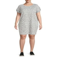 Rochie de tricou răsucite pentru femei Terra & Sky Plus Size
