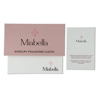 Miabella femei carate TW Printesa-Cut diamant 10kt Aur Alb Solitaire inel de logodna