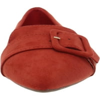 Femei Journee Collection Audrey a subliniat Toe mocasina rugina Fau Suede M