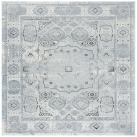 Covor Alhambra Evan Floral Cu Zonă Mărginită, Gri Fildeș, 8' 10'