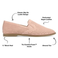 Journee Collection Femei Lucie Lățime Largă Tru Confort Spuma Alunecare Pe Migdale Toe Loafer Flats