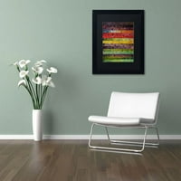 Marcă comercială Fine Art Brocade and Stripes 3 Canvas Art de Michelle Calkins, negru mat, cadru negru