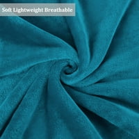 Chilipiruri unice pătură din lână de pluș din microfibră pentru canapea extensibilă, King, Albastru Teal