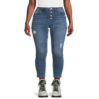 Madden NYC Junior Stras buton Blugi Skinny