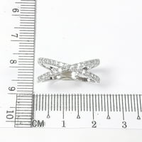 Brilliance bijuterii Fine Simulat Diamant femei cruce bandă în argint Sterling