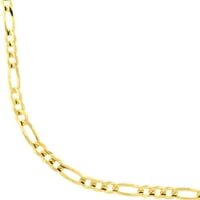 14k aur galben bărbați & Femei 24 concav Figaro lanț colier
