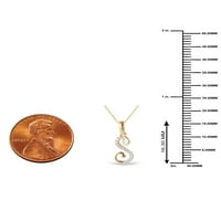 Imperial 1 20ct TDW diamant alfabet Pandantiv colier din argint placat cu roz