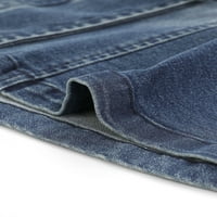 Chilipiruri unice femei Plus Stand guler Zip-up cordon Denim jacheta